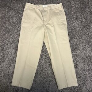 Chino Khakis by Evergreen Men's size W36 X 27L in Hemmed Beige color